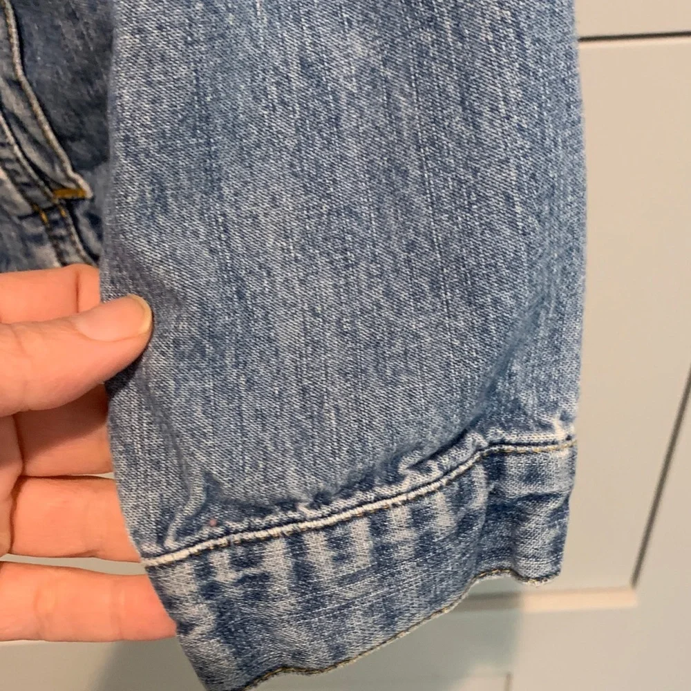 Girls' Jean denim distressed Jacket - Blue -